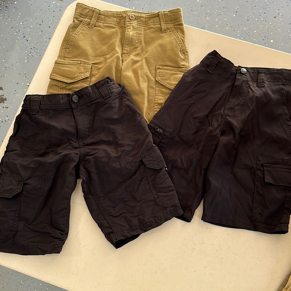 Bundle of 2 Wrangler Black Cargo Shorts Adj. waist &‎ 1 pair Lee X-treme …
